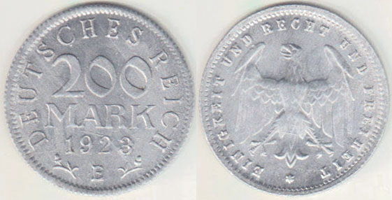 1923 E Germany 200 Mark A005093